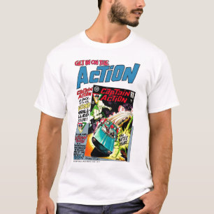 T-shirt Pièce en t classique d'annonce d'action