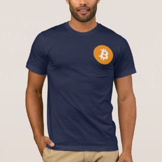 T-shirt Pièce en t classique de Bitcoin de marine
