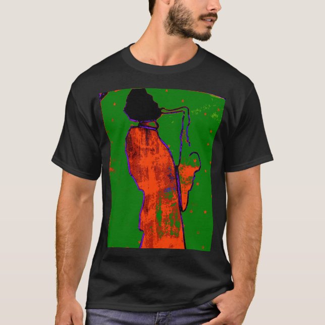 T-shirt Pièce en t classique de motif en verre souillé de (Devant)