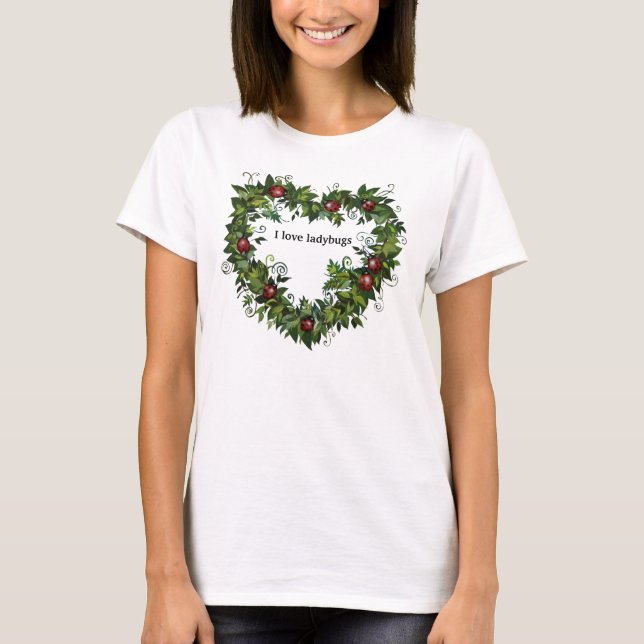 T-shirt Pièce en t d'amour de coccinelle (Devant)
