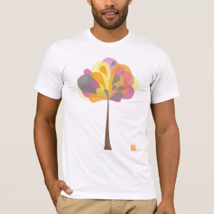 T-shirt Pièce en t d'arbre de couleur