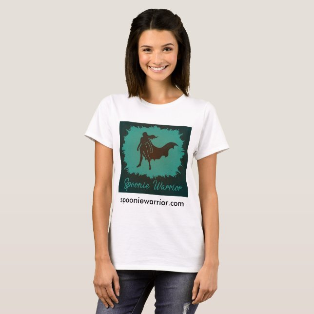 T-shirt Pièce en t de base de guerrier de Spoonie des (Devant entier)