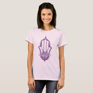T-shirt Pièce en t de base de Hamsa de beauté de Yaffa