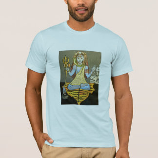 T-shirt Pièce en t de Bhairava Shiva des hommes bleu-clair