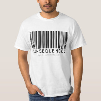 T-shirt Pièce en t de blanc de conséquences