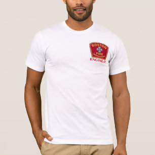T-shirt Pièce en t de blanc du feu Engine-33 de Boston