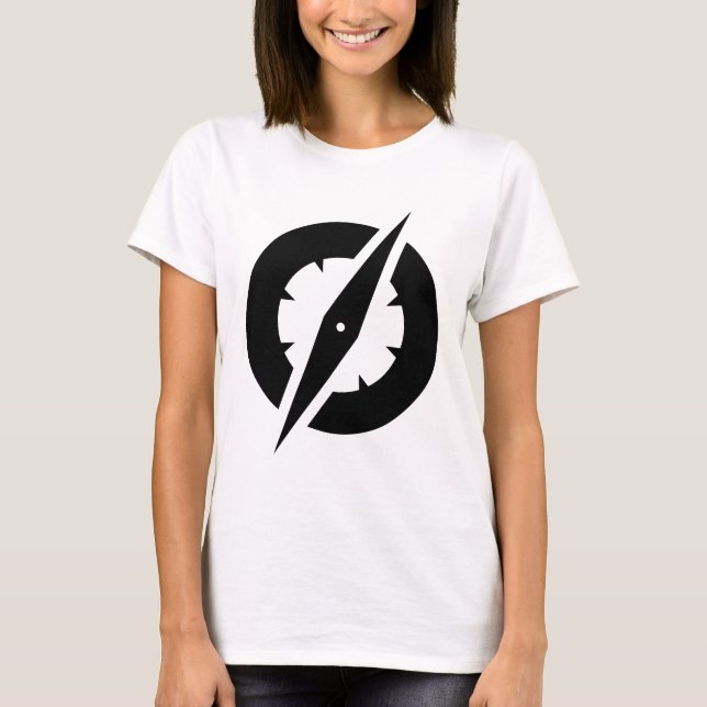 T-shirt Pièce en t de boussole de GlobalGen des femmes (Devant)