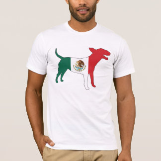 T-shirt Pièce en t de bull-terrier anglais/drapeau