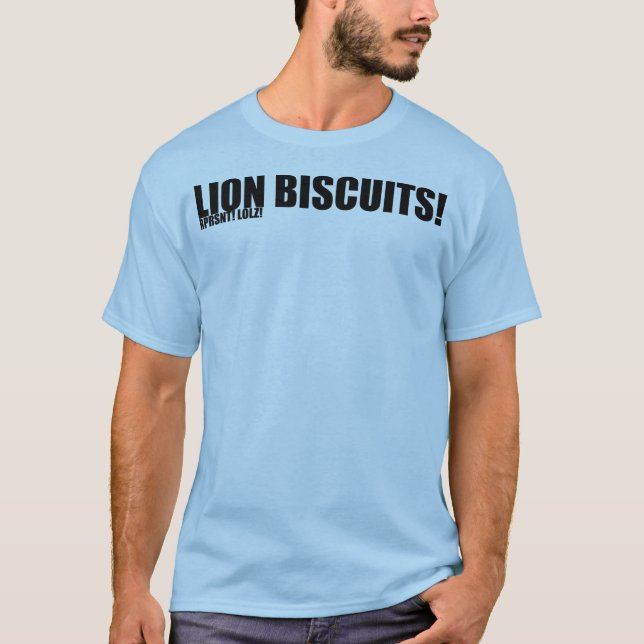 T-shirt Pièce en t de canalisation de biscuits de lion (Devant)