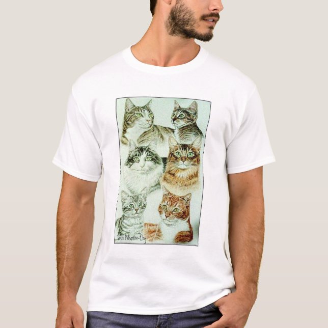 T-shirt Pièce en t de collage de chats (Devant)