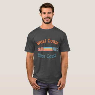 T-shirt Pièce en t de côte ouest de côte est