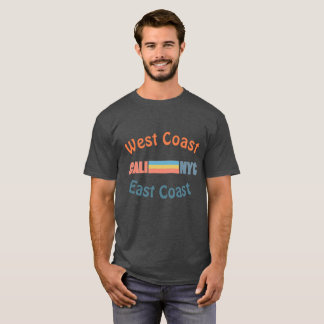 T-shirt Pièce en t de côte ouest de côte est