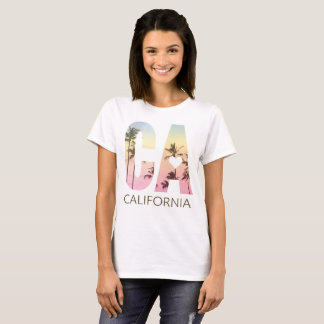 T-shirt Pièce en t de coucher du soleil de LA de fille de