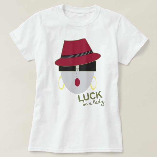T-shirt Pièce en t de dames de "chance" d'AnabelNY (Design devant)