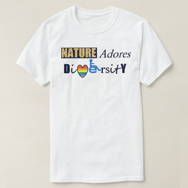 T-shirt Pièce en t de diversité (Design devant)