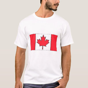T-shirt Pièce en t de drapeau de Canadien