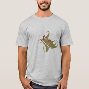 T-shirt Pièce en t de feuille de lézard (avant et dos)