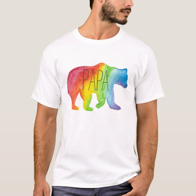 T-shirt Pièce en t de fierté de famille d'aquarelle d'ours (Devant)