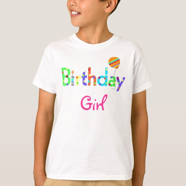 T-shirt Pièce en t de fille d'anniversaire (Devant)