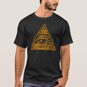 T-shirt Pièce en t de graphique de symbole de pyramide