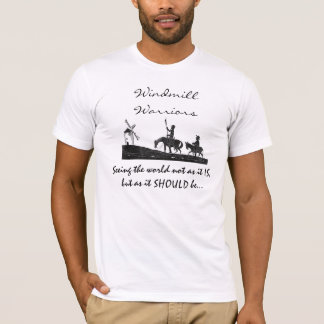 T-shirt Pièce en t de guerriers de moulin à vent