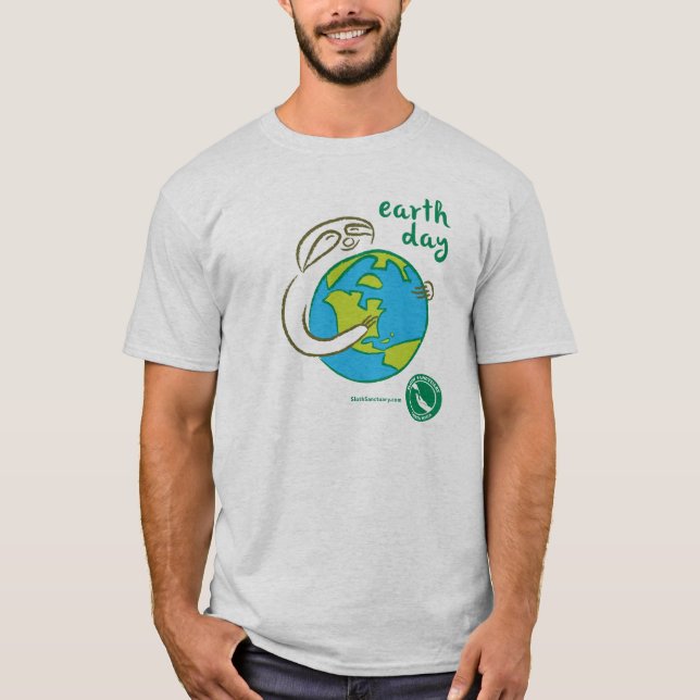 T-shirt Pièce en t de jour de la terre de paresse (Devant)