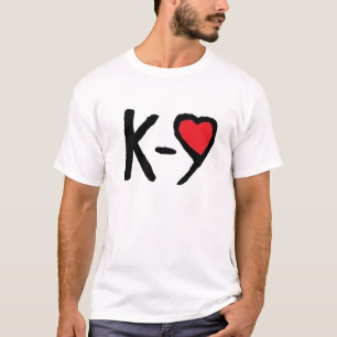 T-shirt pièce en t de l'amour k9