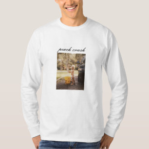 T-shirt Pièce en t de lave-auto d'écrasement de pêche