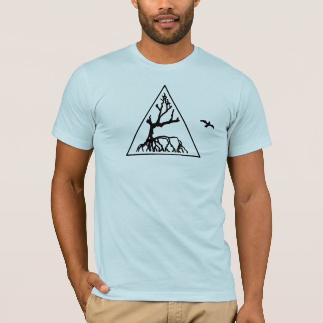 T-shirt Pièce en t de logo d'arbre de palétuvier d'été (Devant)