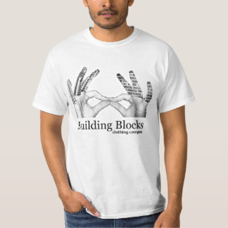 T-shirt pièce en t de logo de blocs constitutifs
