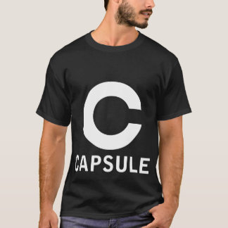 T-shirt Pièce en t de logo de capsule (graphique blanc)