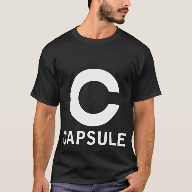 T-shirt Pièce en t de logo de capsule (graphique blanc) (Devant)