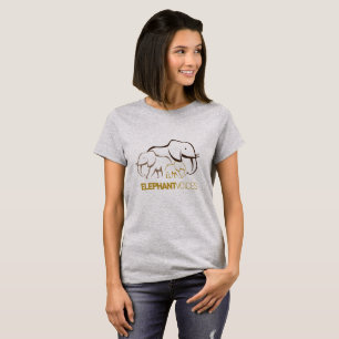 T-shirt Pièce en t de logo d'ElephantVoices (acier léger)