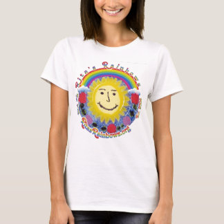 T-shirt Pièce en t de logo des arcs-en-ciel de Rita