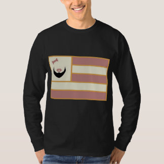 T-shirt Pièce en t de Long Sleeve barbu de Madame Flag