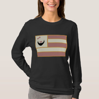 T-shirt Pièce en t de Long Sleeve barbue de Madame Flag
