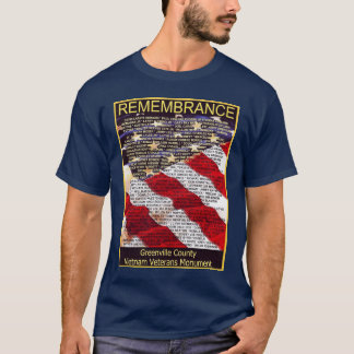 T-shirt Pièce en t de monument de vétérans du comté de