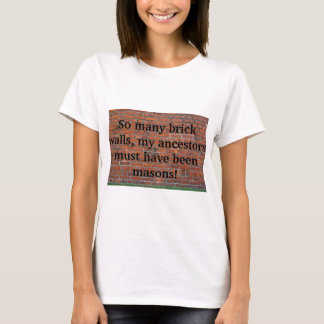 T-shirt Pièce en t de "mur de briques" de généalogie