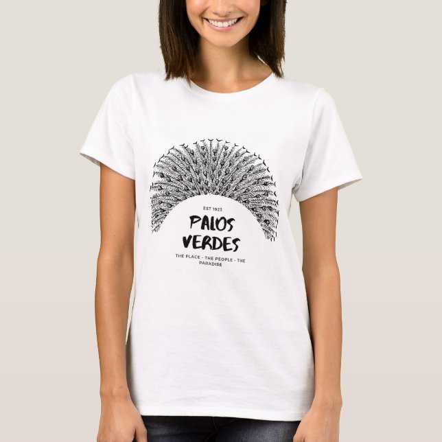T-shirt Pièce en t de paon d'impulsion de Palos Verdes (Devant)