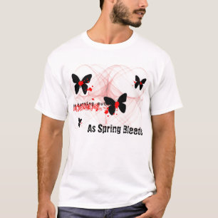 T-shirt pièce en t de papillon de types