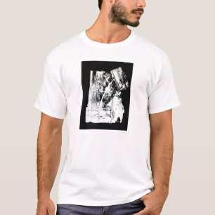 T-shirt Pièce en t de pochoir du "sanctuaire" des hommes