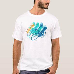 T-shirt Pièce en t de recyclage d'art. Entièrement