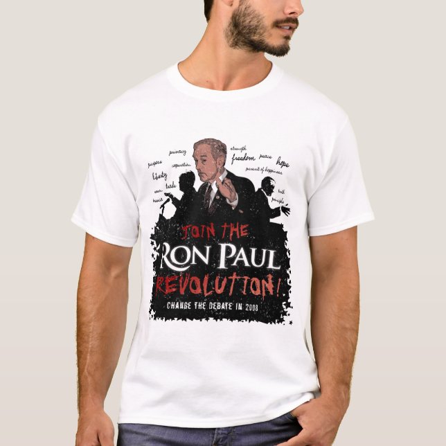 T-shirt Pièce en t de révolution de Ron Paul (Devant)