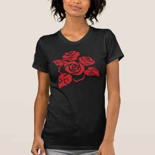 T-shirt Pièce en t de roses rouges