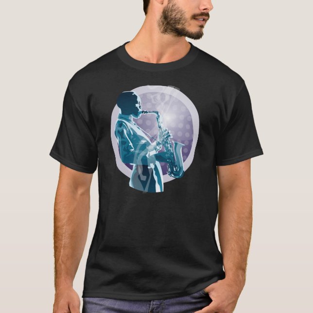 T-shirt Pièce en t de saxo de jazz (Devant)