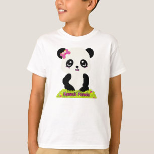 T-shirt Pièce en t de sonnerie de panda de Kawaii