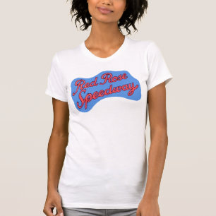 T-shirt Pièce en t de speed-way de rose rouge