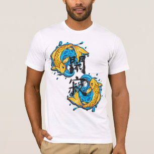 T-shirt Pièce en t de tranquilité de Koi des hommes