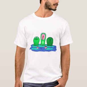 T-shirt Pièce en t de trois grenouilles