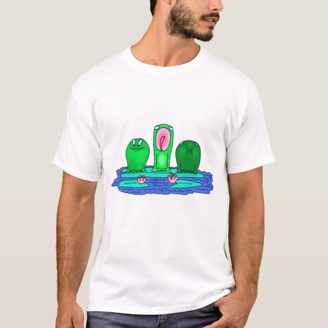 T-shirt Pièce en t de trois grenouilles (Devant)